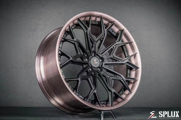 BMW X7 Custom Aftermarket Forged Wheels-2pc Brushed Purple and Black 23inch Rims