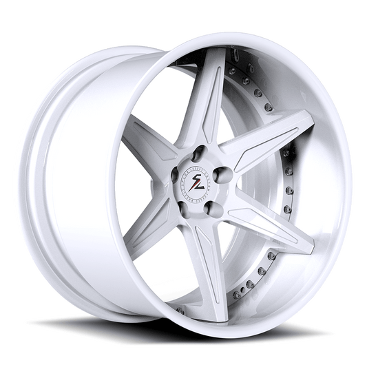 Splux SD-07 6-spoke custom 18-inch white rims for 2013 F150 with Raptor wheels. Fits 2012-2019 Ford F150 for a sleek upgrade.